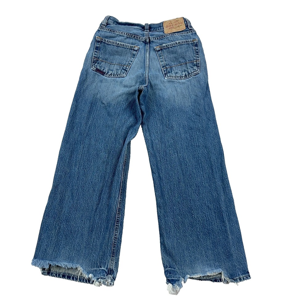 Vintage Y2K Abercrombie & Fitch Jeans Boys 12 Baggy Loose Fit Skate Youth 24x24